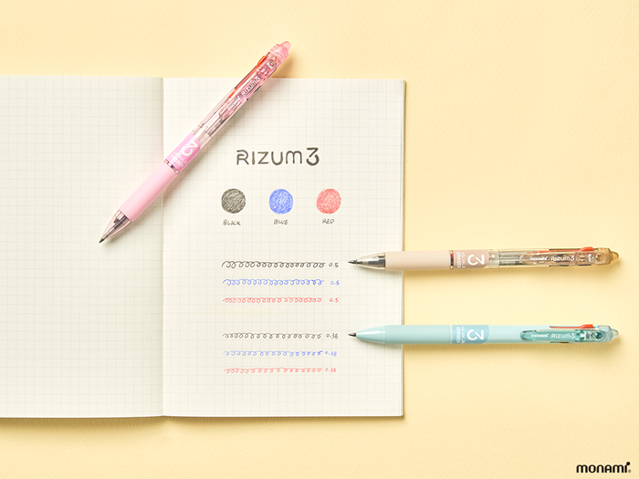 모나미, 지워지는 중성펜 리쥼 3·리쥼 S 신제품 출시