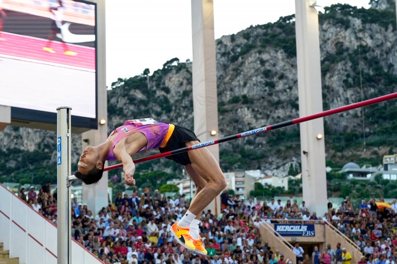 다이아몬드리그 모나코에 참가한 우상혁 선수 (용인특례시 제공)