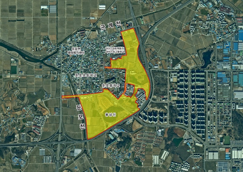 둔포 센트럴파크 위치도 (아산시 제공)