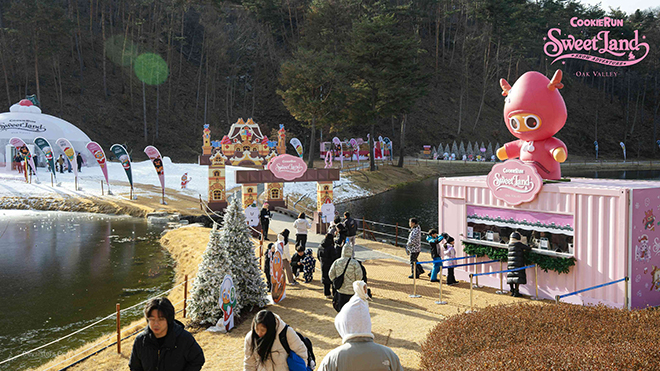 오크밸리 리조트 내 체험형 콘텐츠 '쿠키런 스위트랜드' 전경. 사진 제공 : 데브시스터즈