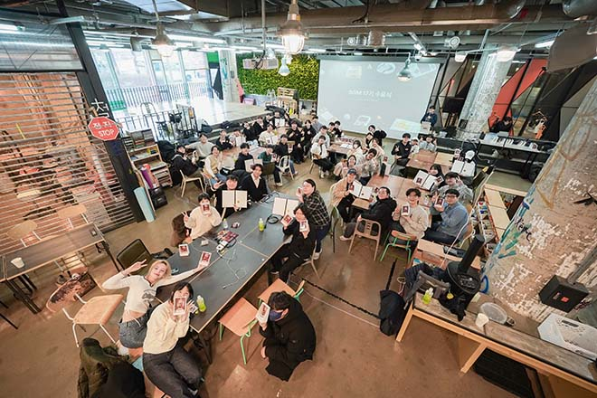 '스마일게이트멤버십' 인디게임 부문 17기 수료식이 진행 중이다. 사진 제공 : 스마일게이트