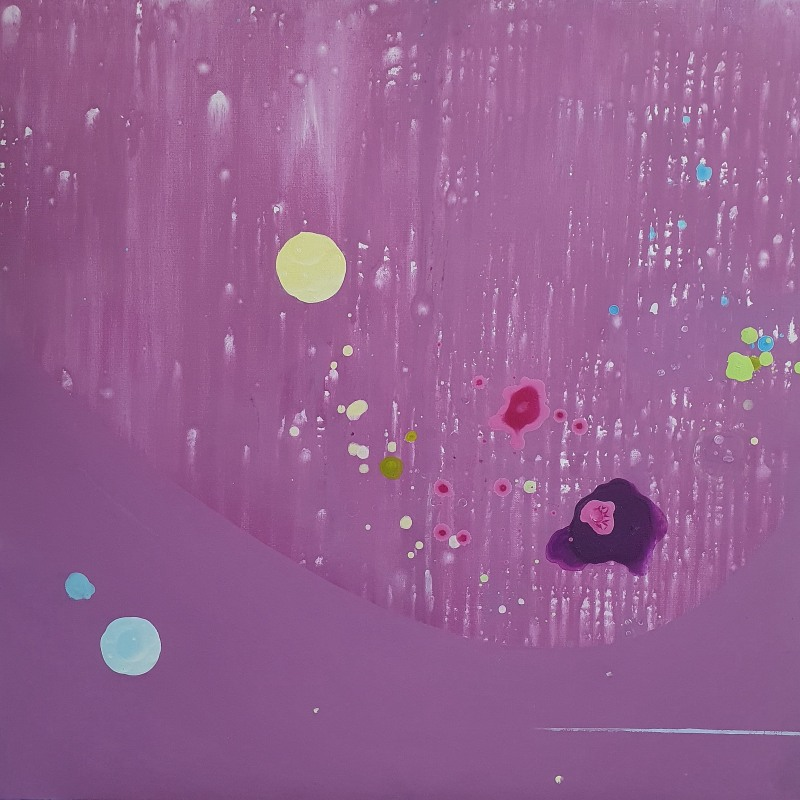 '빛으로의 충전', 2025, Acrylic & oil on linen, 60.6×60.6cm