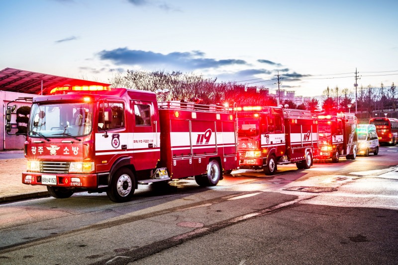 광주 소방펌프차 출동 모습 (사진제공=광주광역시)