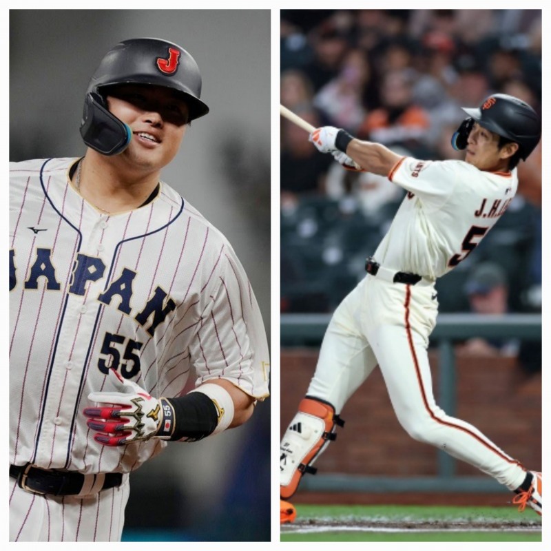 무라카미 무네타카(왼쪽)와 이정후