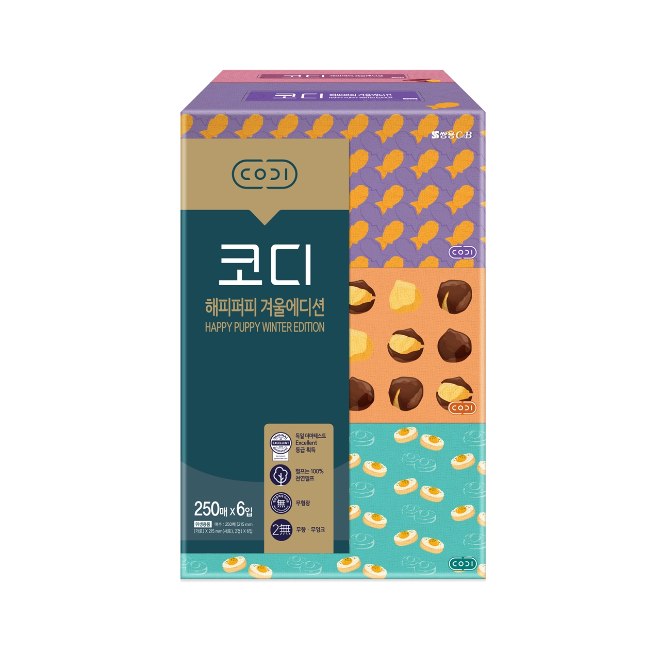 생활위생 전문기업 쌍용C&B가 겨울 분위기와 사회적 가치를 함께 담은 ‘코디 해피퍼피 미용티슈 겨울에디션’을 출시했다