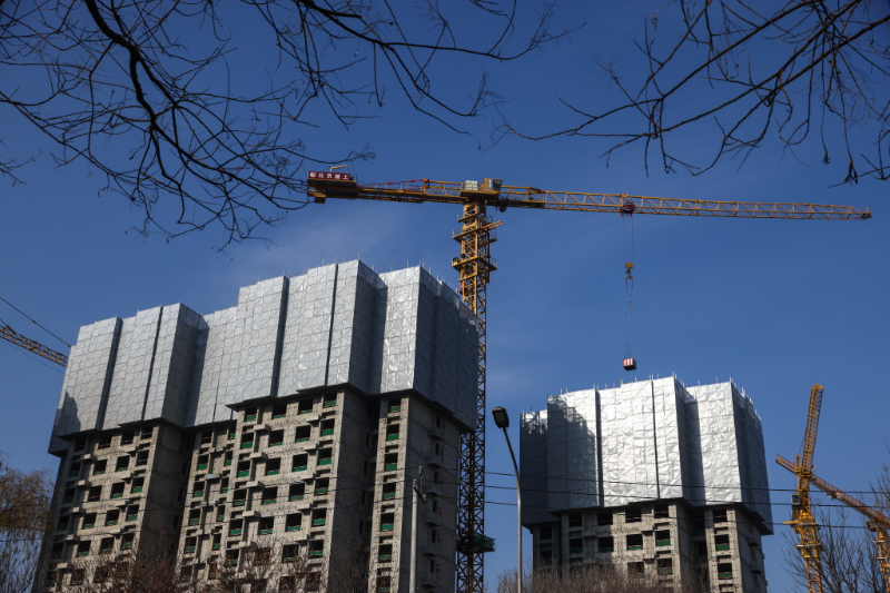 중국 베이징의 아파트 건설 현장./EPA연합뉴스