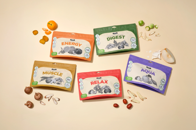 트러스티푸드가 서양의학과 한방의학을 융합한 반려동물용 동결건조 영양제 캡슐 5종을 선보인다.