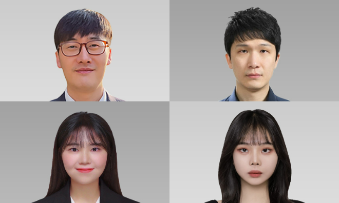 (좌측상단부터 시계방향으로) 서강대 박제영 교수, 고려대 원왕연 교수, 김민진, 신미라 연구원. (사진제공=서강대)