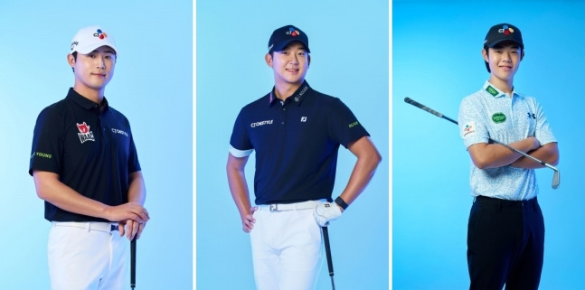 CJ 후원 선수 배용준, 최승빈, 크리스 김. /CJ