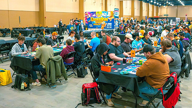 북미 지역 TCG 컨벤션 '프로플레이 서밋 올랜도'에서 첫 공식 지역 대회 '북미 챔피언 컵'이 진행 중이다. 사진 제공 : 데브시스터즈