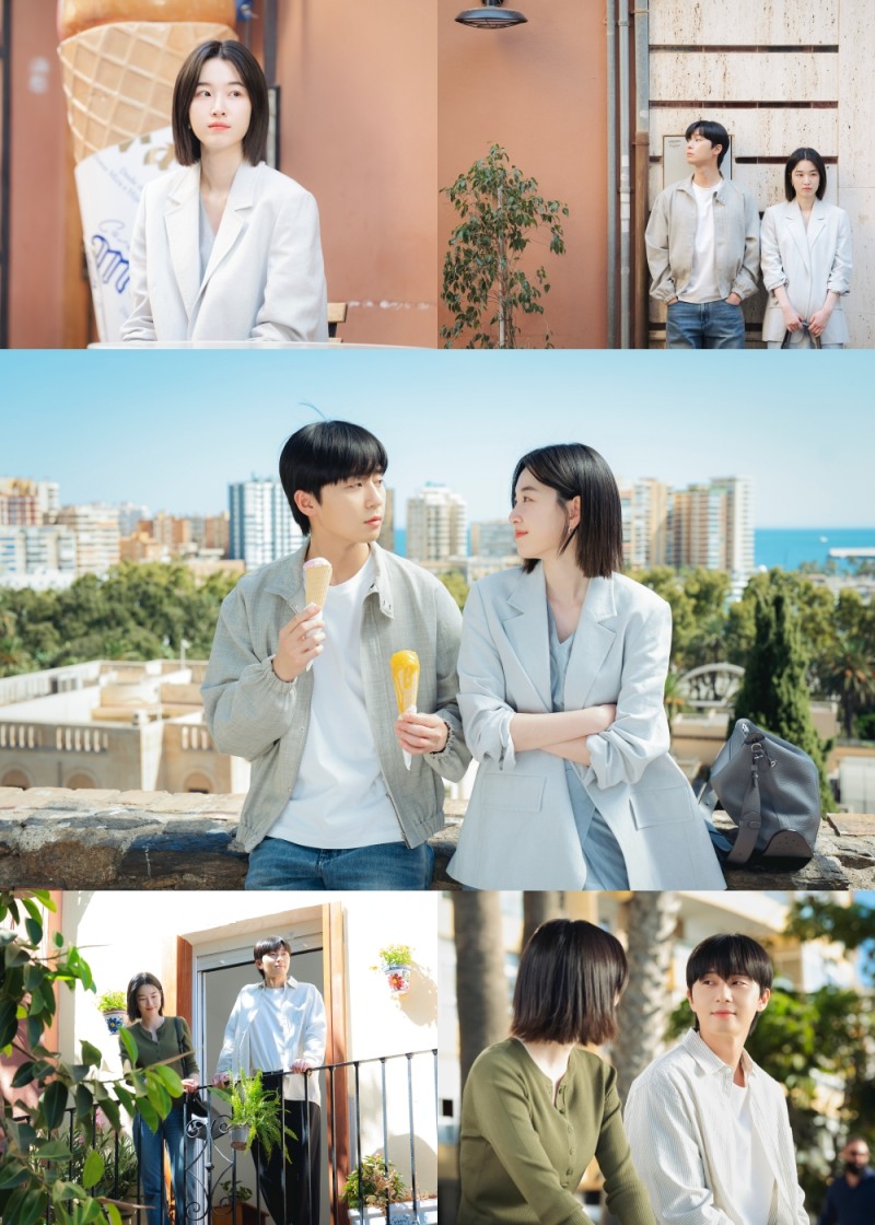 ‘경도를 기다리며’ 박서준X원지안, 화제의 ‘경지’ 커플 스페인 데이트 순간 포착