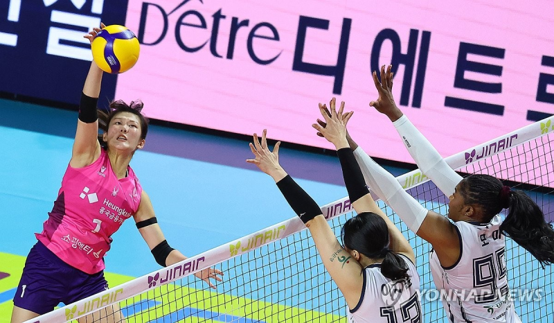 공격하는 김다은 / 사진=연합뉴스