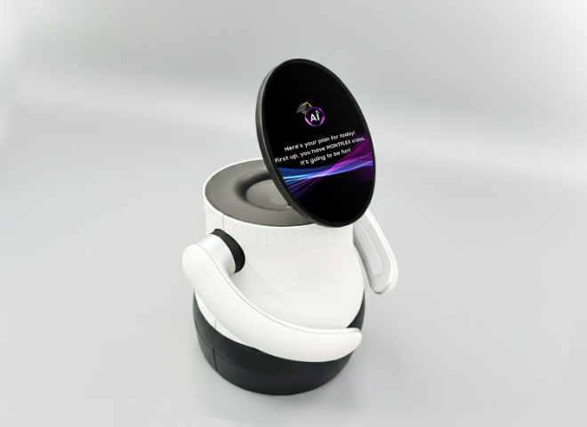 삼성디스플레이가 오는 6~9일 미국 라스베이거스에서 개최되는 'CES 2026' 기간 고객 대상 프라이빗 전시에서 선보일 미래형 콘셉트 제품 'AI OLED 봇'