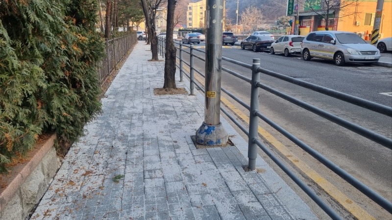 동부동 보행환경 개선 현장