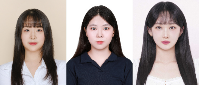 (왼쪽부터) 융합보안공학과 석사과정생 김수경, 유지원, 학부생 김예신. (사진제공=성신여대)
