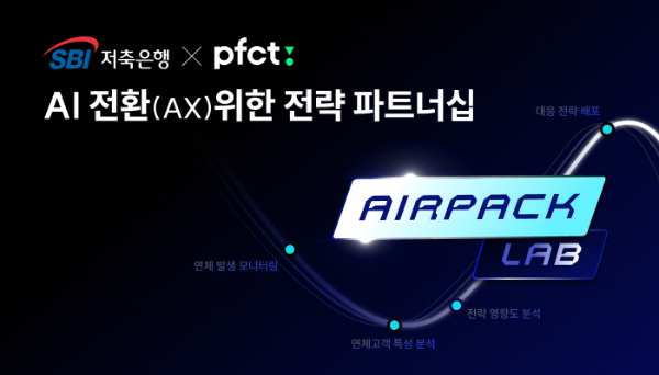 SBI저축은행이 피에프씨테크놀로지스(PFCT)의 AI 리스크 관리 설루션 에어팩 ‘랩(Lab)’을 도입하여 리스크 관리 체계를 고도화하고 있다.