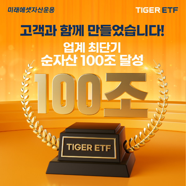 미래에셋, ‘TIGER ETF’ 출시 20년만에 순자산 100조원 돌파