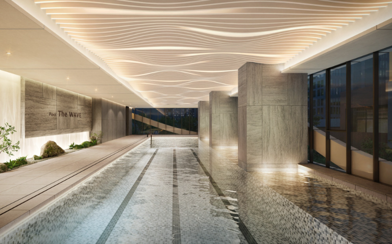 써밋 수영장 웨이브조명./대우건설