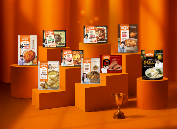 2025년 ‘신상출시 편스토랑’ 방송을 통해 출시된 아워홈 간편식 신제품들