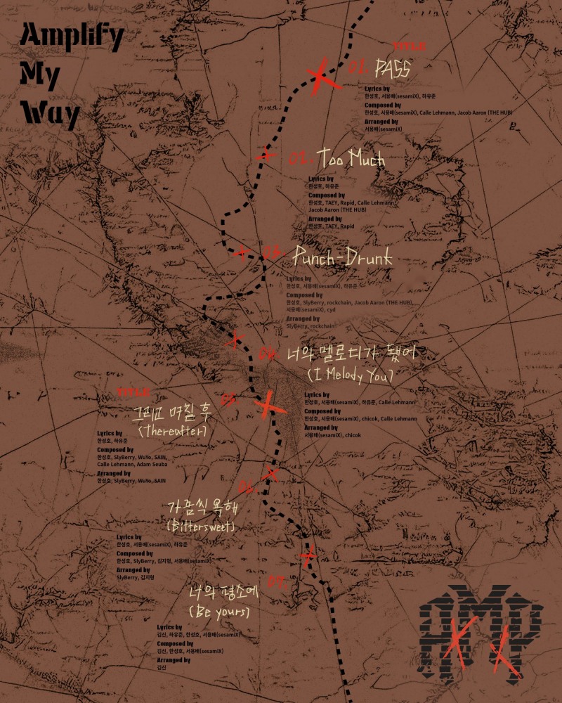 AxMxP, 미니 1집 ‘Amplify My Way’ 트랙리스트 공개…멤버 전곡 작업 참여