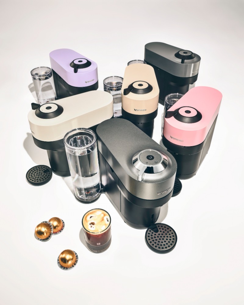 ▲ 네스프레소 ‘버츄오 팝 플러스’ 신규 컬러 5종 및 타이탄 컬러 이미지 (사진제공=네스프레소)