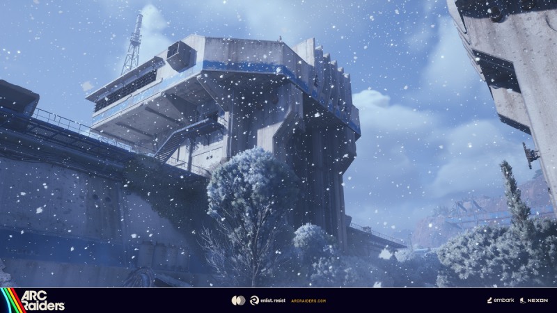 '아크 레이더스'는 겨울 업데이트로 맵에 혹한 환경을 구현한 '콜드 스냅'을 선보였다(출처='아크 레이더스' 홈페이지).