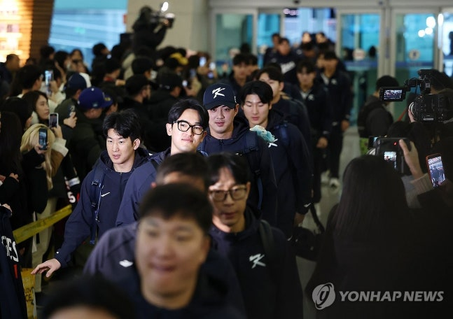 WBC 1차 캠프지 향하는 야구대표팀 / 사진=연합뉴스