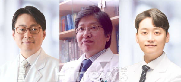 (왼쪽부터) 박경일·이상건 서울대병원 신경과 교수, 김영곤 융합의학과 교수 (사진 제공=서울대병원)