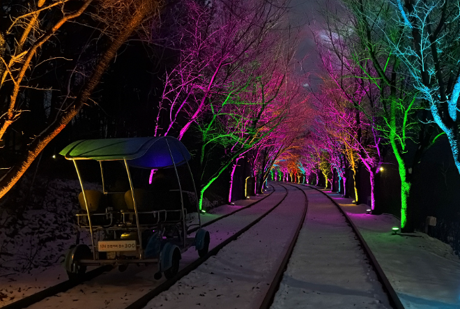 “서울 근교 겨울 주말 나들이” ‘가평 별빛레일바이크’, 1~2월 50% 할인