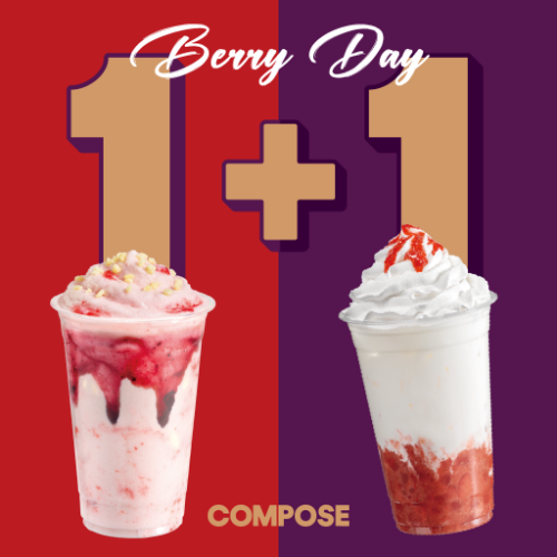 컴포즈커피, 딸기 신메뉴 1+1 특별 프로모션 진행