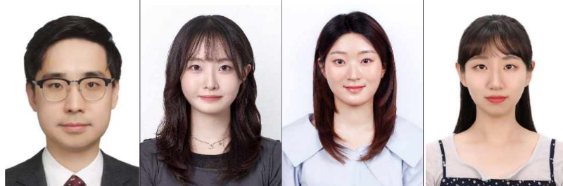 (좌측부터) 경희대학교 의과대학 연동건 교수, 홍서현 학생, 이수지 학생, 이하연 연구원. (사진제공=경희대)