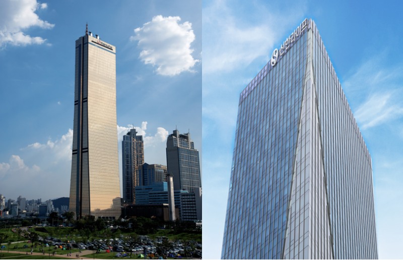 (왼쪽)한화생명 사옥·신한라이프 사옥