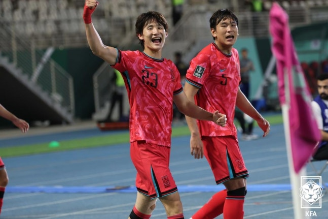 결승골 넣은 신민하 / 사진=대한축구협회 제공