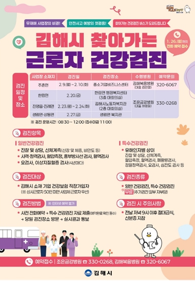 김해시 '찾아가는 근로자 건강검진' (이미지 제공=김해시)