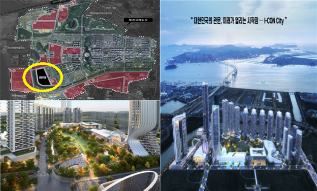 청라 I-CON City 위치도 및 조감도