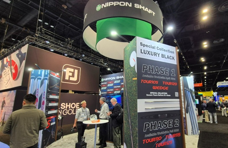 2026 PGA 쇼 메인 무대 쪽에 부스를 마련한 니폰샤프트. 사진_류시환