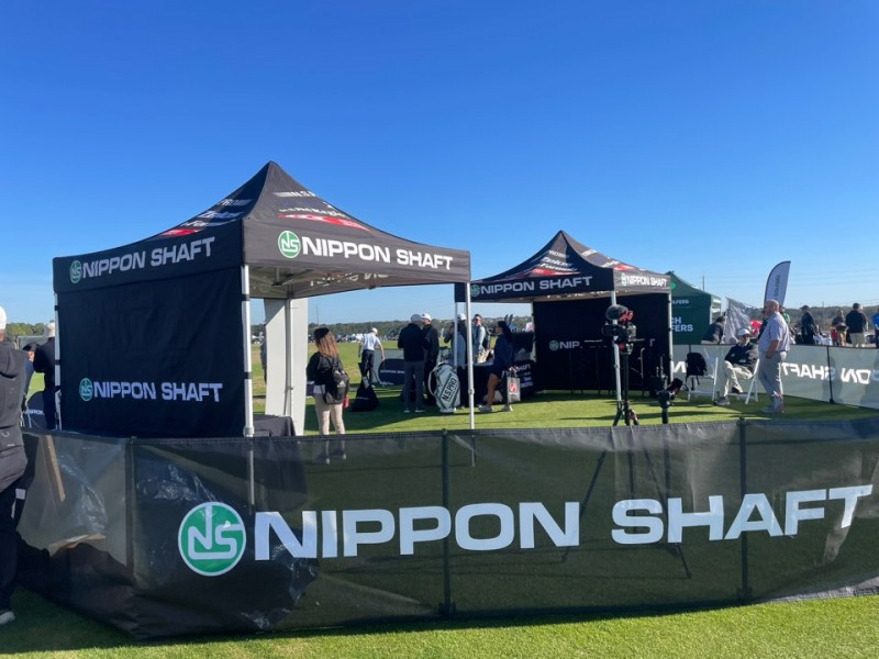 2026 PGA 쇼 데모&피팅데이 야외 체험장에 부스를 마련한 니폰샤프트. 사진_이용욱