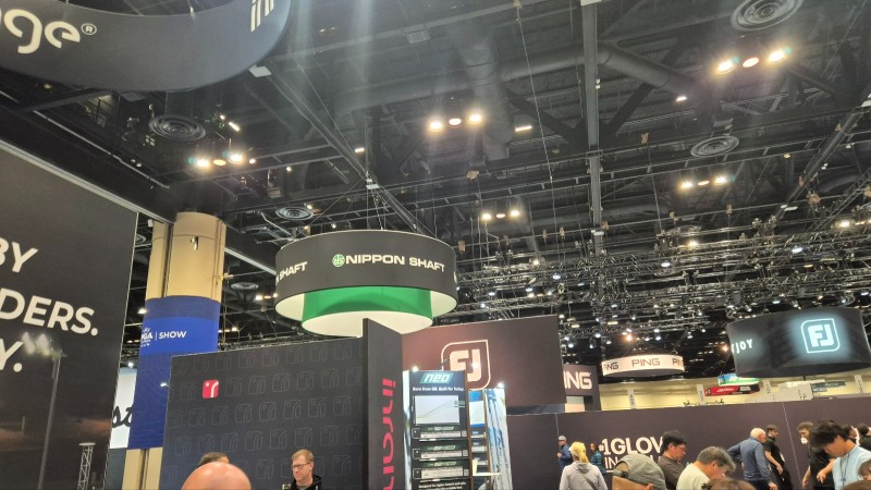 2026 PGA 쇼 메인 무대 쪽에 부스를 마련한 니폰샤프트. 사진_류시환