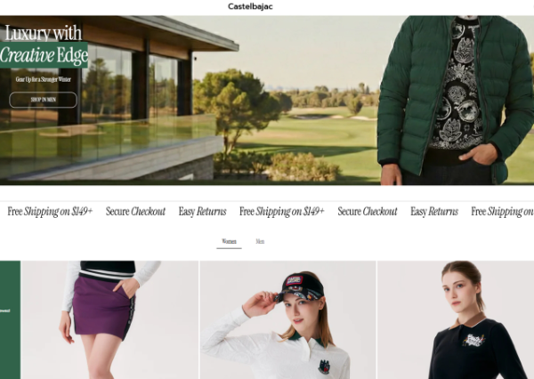 까스텔바작 미국 온라인 공식 스토어 ‘까스텔바작 USA’ 메인 화면