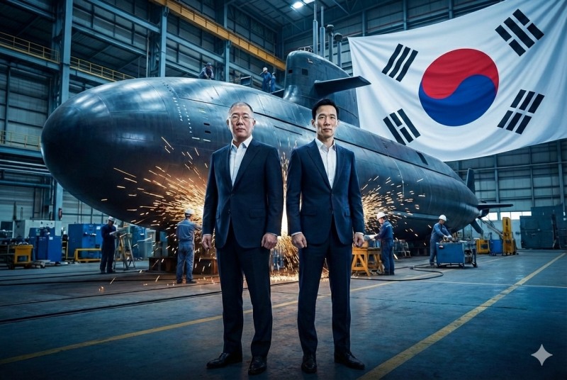 정의선·김동관, 캐나다 60조 잠수함 수주 총력전