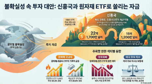 신흥국 ETF로 자금 대거 유입... "트럼프 2기 관세 우려 속 분산투자 심리"