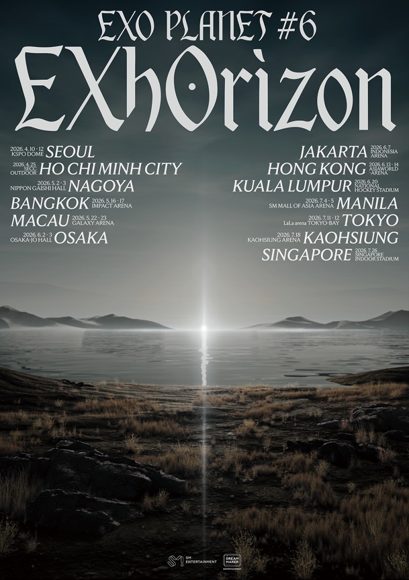 엑소, 여섯 번째 단독 콘서트 투어 ‘EXhOrizon’ 개최…4월 10~12일 서울 KSPO돔 스타트