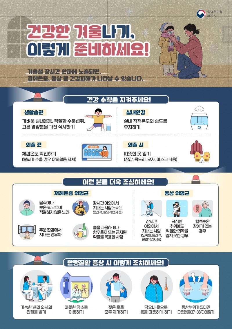 한랭질환 예방 포스터 (사진제공=해남군)