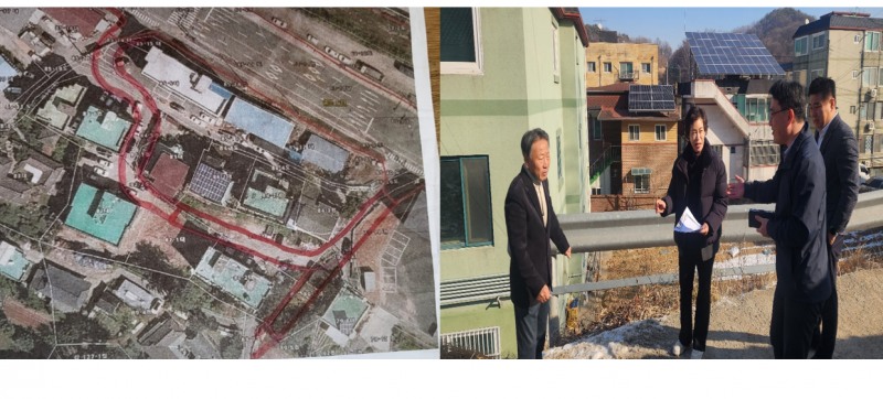 유림동 유방5통 마을회관 일원 민원 현장 점검