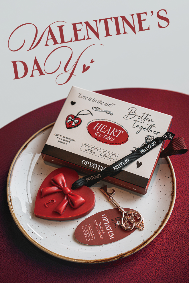 옵타움의 왁스 타블렛&하트 키 선물세트 / 사진제공=옵타움