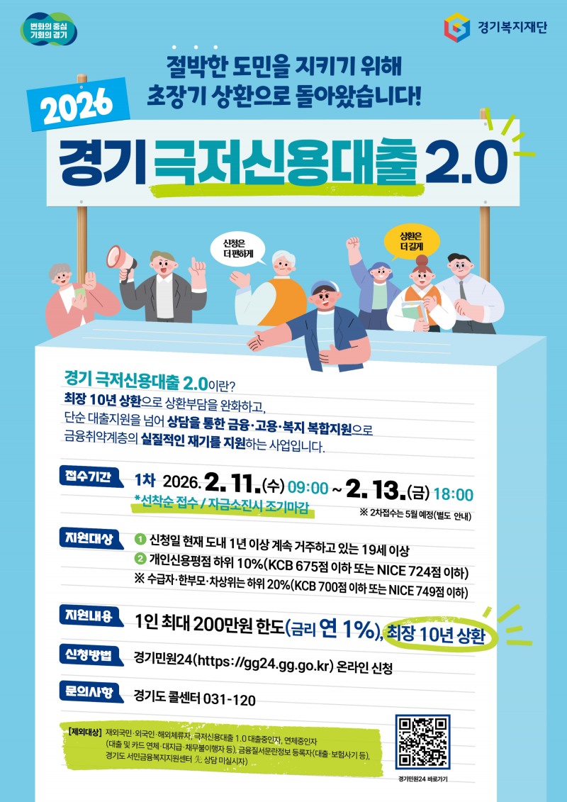 경기 극저신용대출 포스터