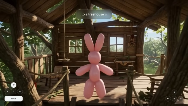 텍스트 프롬프트나 이미지로 가상 세계를 구현한다(출처=공식 유튜브 캡처).