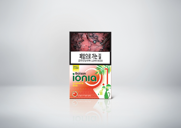 KT&G가 신제품 ‘레종 이오니아 썸머 레드(Raison Ionia Summer Red)’를 4일 전국 편의점에 출시한다. 사진은 KT&G ‘레종 이오니아 썸머 레드’