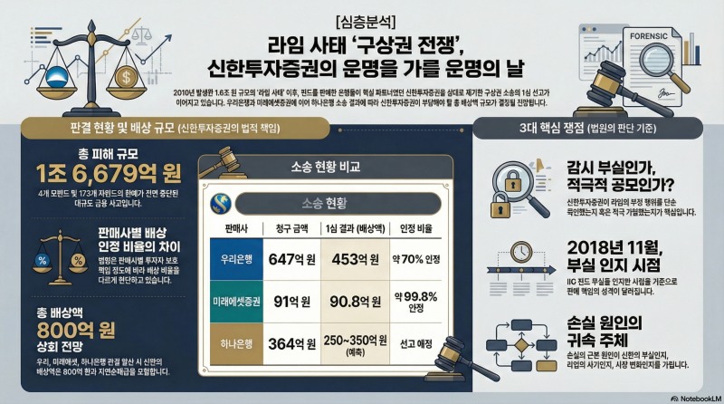 하나은행, '라임 사태' 구상권 소송 1심 선고