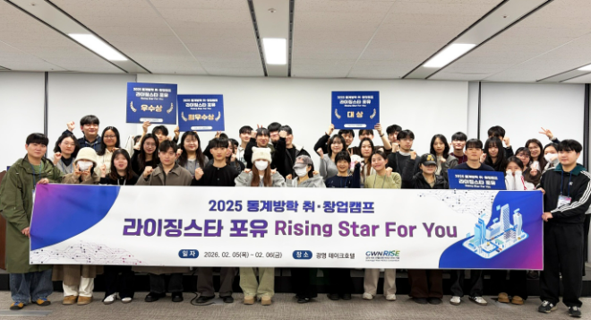 ‘2025학년도 동계방학 취‧창업캠프 RISING STAR 4 U’ 성료 단체사진. (사진제공=성결대)